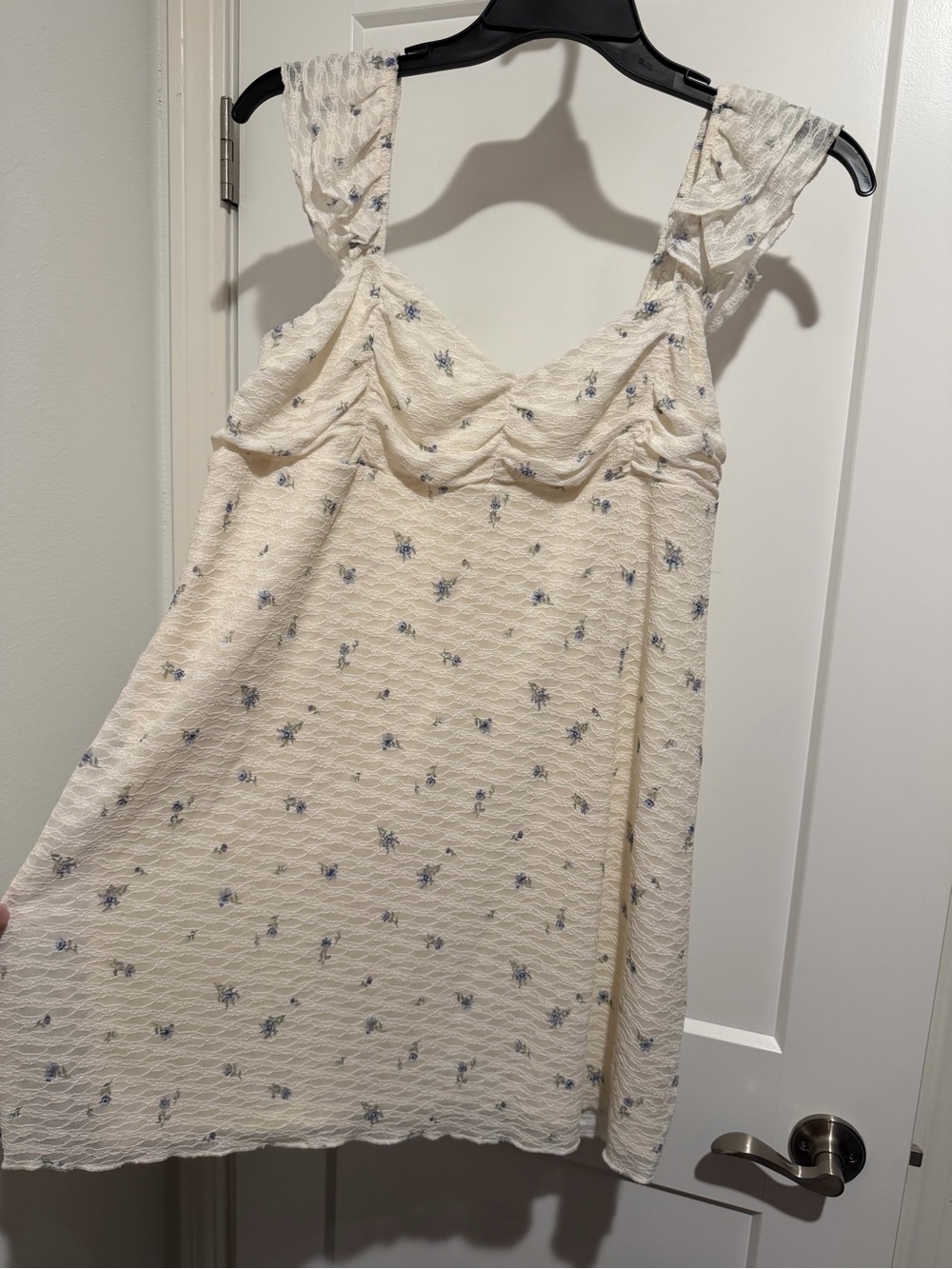 2XL Ivory Floral Textured Sundress